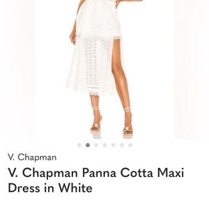 V. Chapman White Lace Maxi Dress